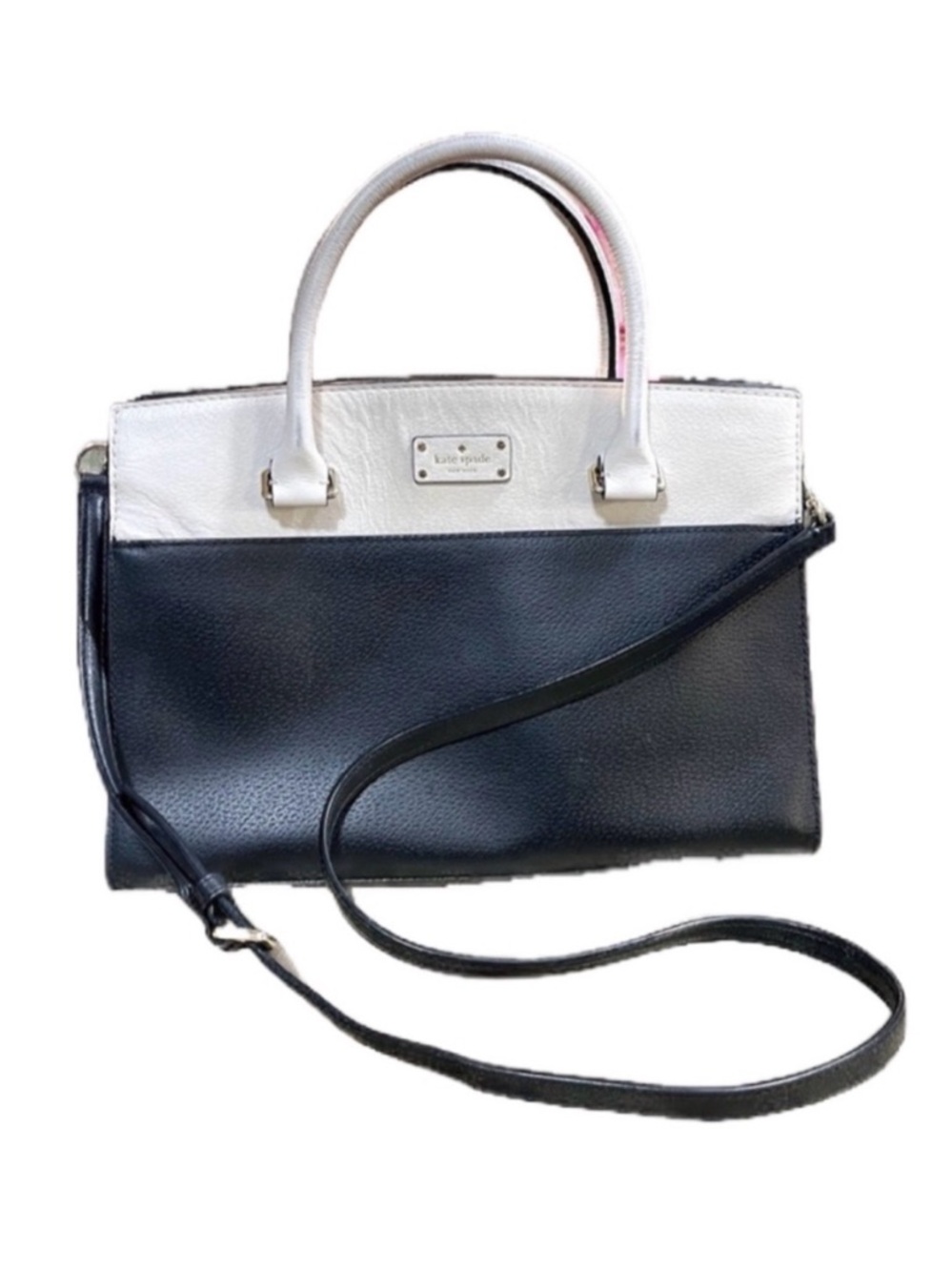 KATE SPADE N.Y. Grove Street Caley 2 way leather bag two tone white over…